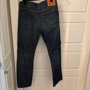 Levi's Dark Blue Straight-Leg Jeans 34W. 30L